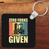 Nul vorken gegeven grappige vorkheftruck driver wo sleutelhanger (Achterkant)
