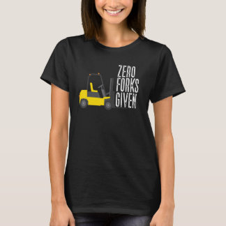 Nul Vorken Gegeven  Vorkheftruckchauffeur Vorkheft T-shirt