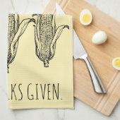 Nul-wagens met grappige aangepaste corn pun theedoek (Quarter Fold)