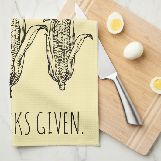 Nul-wagens met grappige aangepaste corn pun theedoek (Quarter Fold)