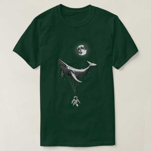 Nul Zacht Zee Whale Holding Astronaut Space Mo T-shirt (Design voorkant)