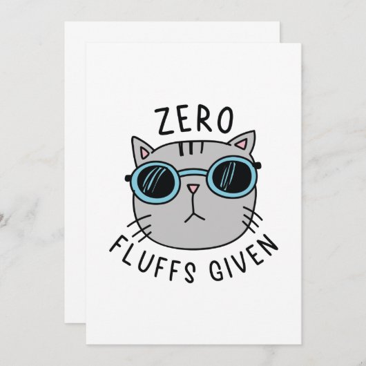 Nulfluffs Bedankkaart (Voorkant / Achterkant)