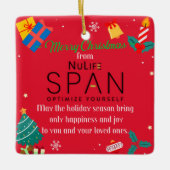 NuLifeSpan Kerstorn Keramisch Ornament (Voorkant)