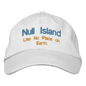 Null Island Geborduurde Pet (Voorkant)