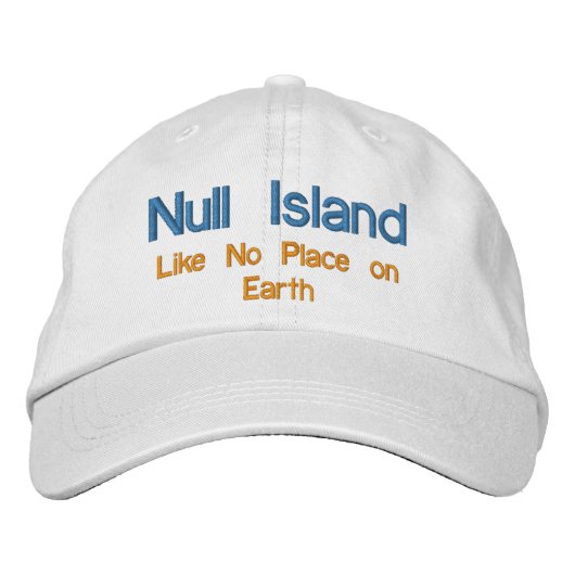 Null Island Geborduurde Pet (Voorkant)