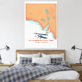 Nullarbor National Park Australia-kaart Canvas Afdruk (Insitu (Slaapkamer))