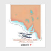 Nullarbor National Park Australia-kaart Sticker (Vel)