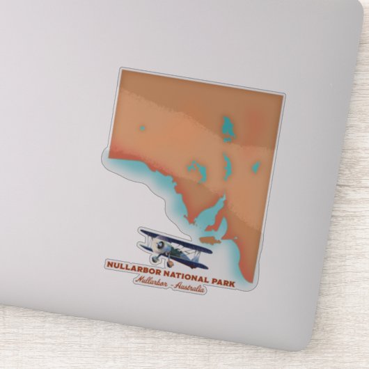 Nullarbor National Park Australia-kaart Sticker (Detail)