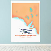Nullarbor National Park Australië kaart Canvas Afdruk (Insitu (Houten vloer))