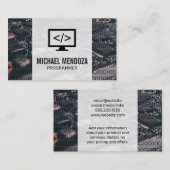 Nullen en enen coderen | CPU-printplaat Visitekaartje (Voorkant / Achterkant)