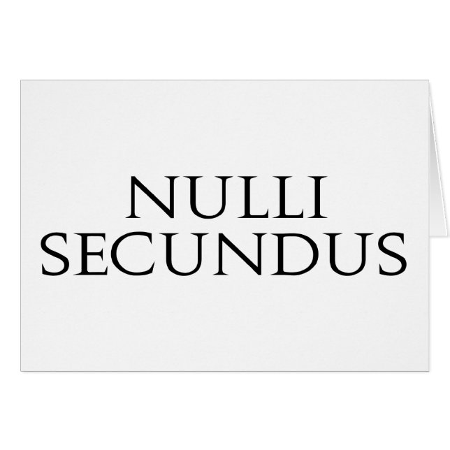 Nulli Secundus (Voorkant Horizontaal)