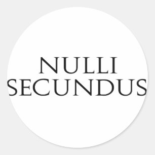 Nulli Secundus Ronde Sticker