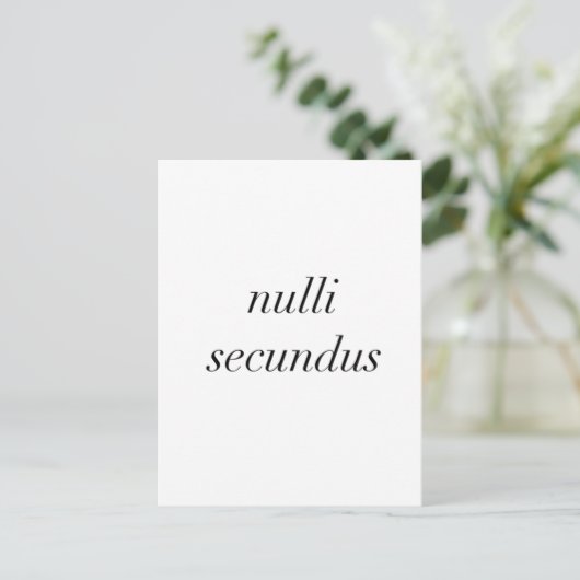 nulli secundus second to none briefkaart (Staand voorkant)