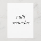 nulli secundus second to none briefkaart (Voorkant)