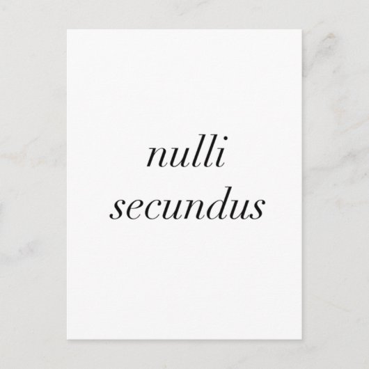 nulli secundus second to none briefkaart (Voorkant)