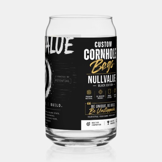 NULLVALUE Cornhole glazen – Reset & Bouwen (Links)