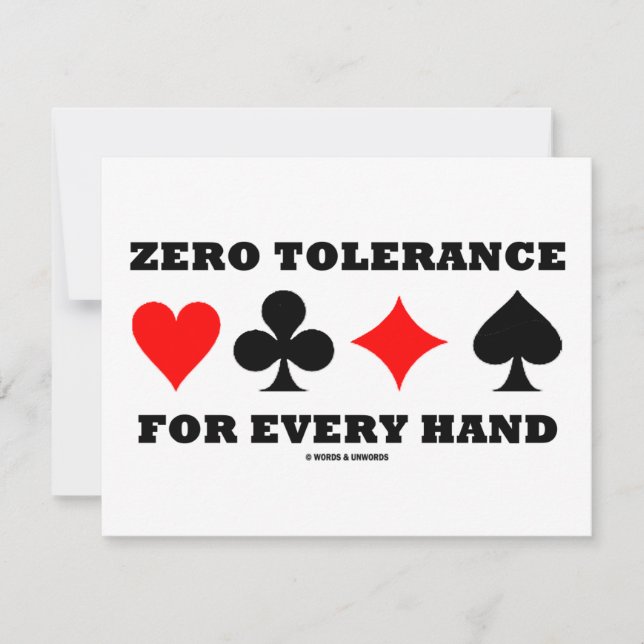Nultolerantie voor elke hand (Voorkant)