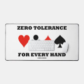 Nultolerantie voor elke hand vier Kaart pakken Bureaumat (Keyboard & Muis)