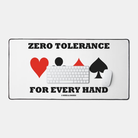 Nultolerantie voor elke hand vier Kaart pakken Bureaumat (Keyboard & Muis)