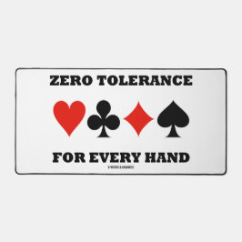 Nultolerantie voor elke hand vier Kaart pakken Bureaumat