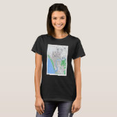 Numazu Japan Kaart 1945 T-shirt (Voorkant volledig)