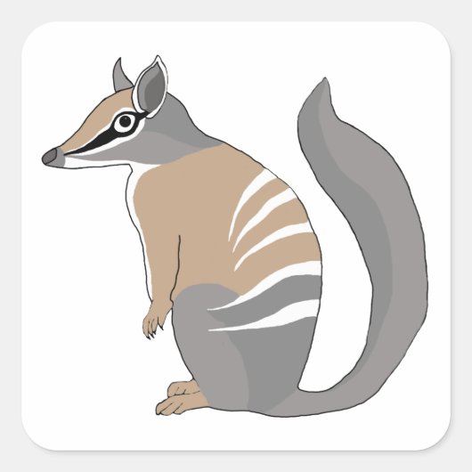 Numbat Vierkante Sticker (Voorkant)