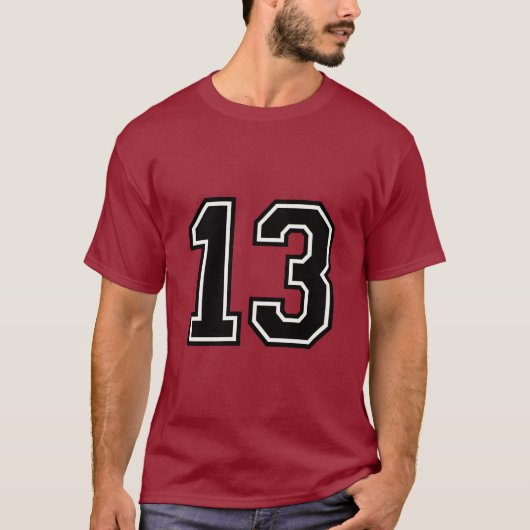 Number 13 Varsity Sports Jersey | 13th Birthday  T-shirt (Voorkant)