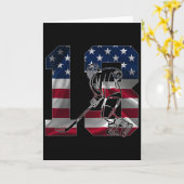 Number 13 Years Ice Hockey 13th Birthday Kaart (Gele Bloem)