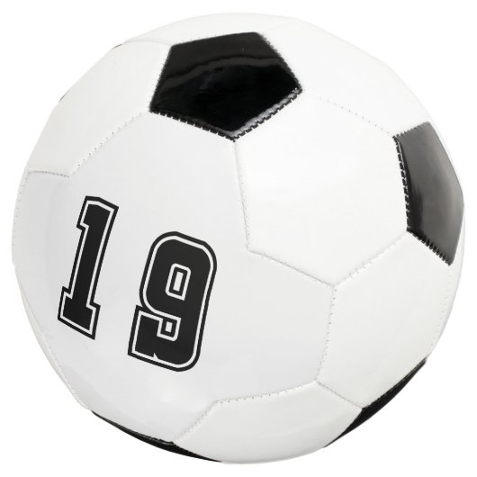 Number 19 voetbal (Drie kwart)