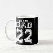 Number 22 Custom Proud Bysketbyll Dad Personalized Koffiemok (Links)