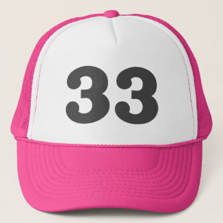 Number "33" trucker pet