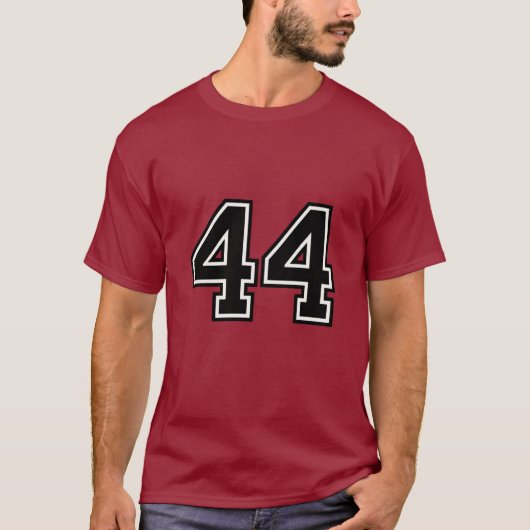 Number 44 Varsity Sports Jersey | 44th Birthday T-shirt (Voorkant)