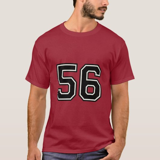 Number 56 Varsity Sports Jersey | 56th Birthday T-shirt (Voorkant)