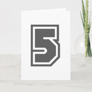 Number 5 kaart