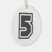 Number 5 keramisch ornament (Rechts)
