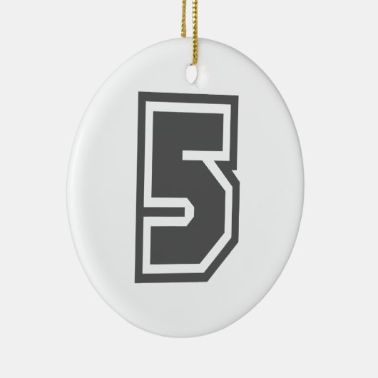 Number 5 keramisch ornament (Rechts)