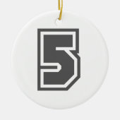 Number 5 keramisch ornament (Voorkant)