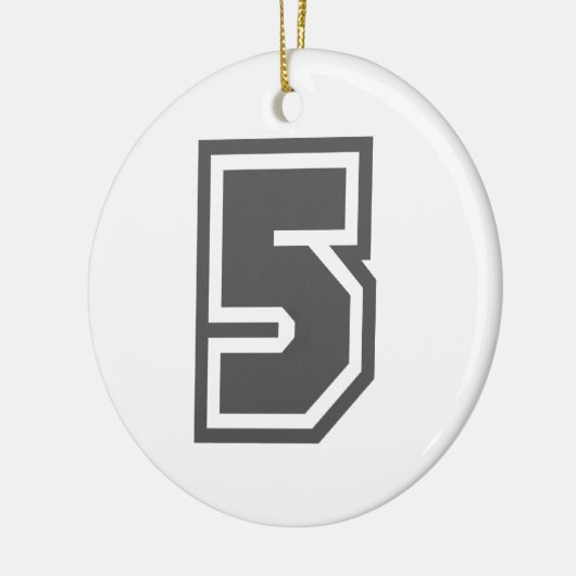 Number 5 keramisch ornament (Links)