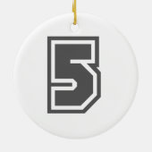 Number 5 keramisch ornament (Achterkant)