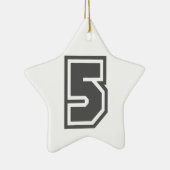 Number 5 keramisch ornament (Rechts)