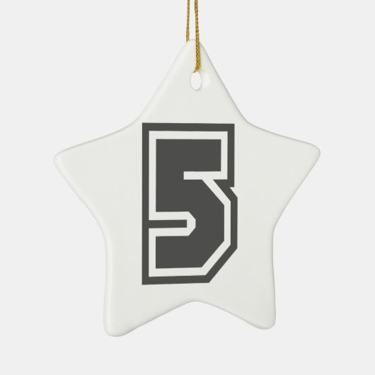 Number 5 keramisch ornament (Rechts)