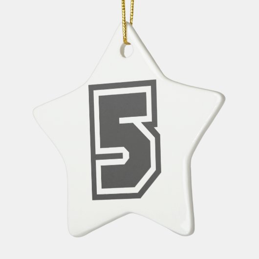 Number 5 keramisch ornament (Links)