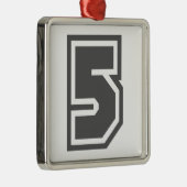 Number 5 metalen ornament (Rechts)