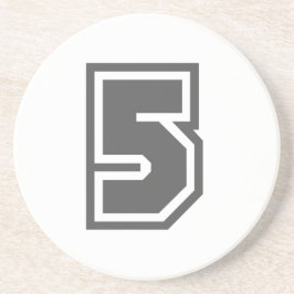 Number 5 zandsteen onderzetter