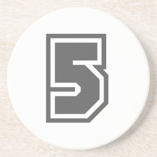 Number 5 zandsteen onderzetter