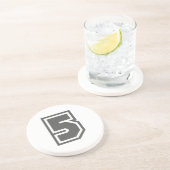 Number 5 zandsteen onderzetter (Zijkant)