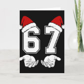Number 67 Matching Six Seven 6 7 Meme 6 7 Christma Kaart (Voorkant)