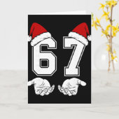 Number 67 Matching Six Seven 6 7 Meme 6 7 Christma Kaart (Gele Bloem)