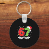Number 67 Matching Six Seven 6 7 Meme 6-7 Christma Sleutelhanger (Voorkant)
