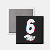 Number 67 Matching Six Seven 6 7 Meme 6 7 Hallowee Magneet (Voorkant / Achterkant)